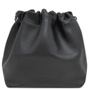ジルサンダー Jil Sander ダンプリング ドローストリング ブラック レザー ショルダーバッグ Dumplin 黒 巾着