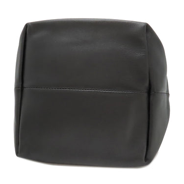 ジルサンダー Jil Sander ダンプリング ドローストリング ブラック レザー ショルダーバッグ Dumplin 黒 巾着