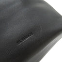 ジルサンダー Jil Sander ダンプリング ドローストリング ブラック レザー ショルダーバッグ Dumplin 黒 巾着