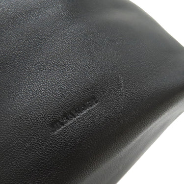 ジルサンダー Jil Sander ダンプリング ドローストリング ブラック レザー ショルダーバッグ Dumplin 黒 巾着