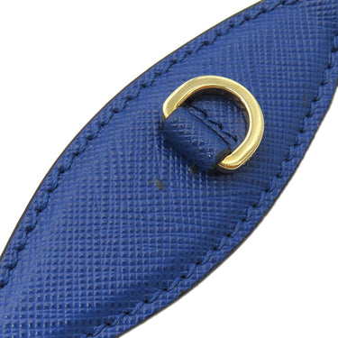 プラダ PRADA サフィアーノ オデット 2way バッグ 1BH123 ブルー サフィアーノレザー 2WAYバッグ ゴールド金具 青 三角ロゴ ハンドバッグ ショルダー