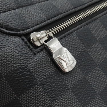 ルイヴィトン LOUIS VUITTON ディストリクト MM N40350 ダミエグラフィット ダミエグラフィットキャンバス ショルダーバッグ シルバー金具 黒 グレー