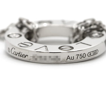 カルティエ Cartier ラブ サークル ダイヤ B6038100 ホワイトゴールド K18WG ブレスレット 750 18K WG 2Pダイヤ