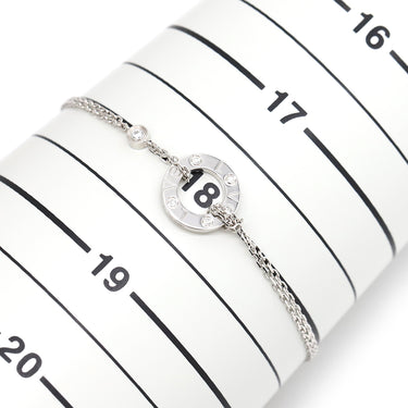 カルティエ Cartier ラブ サークル ダイヤ B6038100 ホワイトゴールド K18WG ブレスレット 750 18K WG 2Pダイヤ