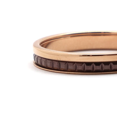 ブシュロン BOUCHERON キャトル クラシック ハーフ JAL00175 ピンクゴールドXブラウン K18PG ブラウンPVD #67(JP27) リング 指輪 ローズゴールド 18K 750 18金 26号