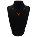 ヴァンクリーフアーペル Van Cleef & Arpels ヴィンテージ アルハンブラ タイガーアイ ブラウンXイエローゴールド K18YG タイガーアイ マザーオブパール ネックレス 750 18金