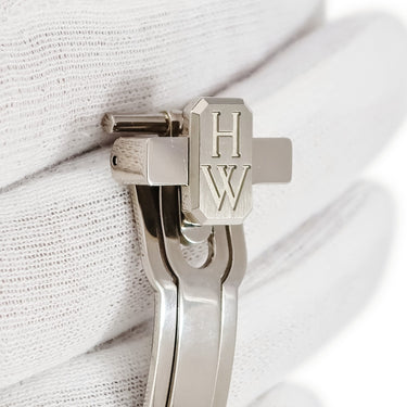 ハリーウィンストン Harry Winston 純正 シルバー K18WG 腕時計パーツ バックル 16ｍｍ幅対応 K18WG無垢 パーツ 替え 予備 スペア ホワイトゴールド