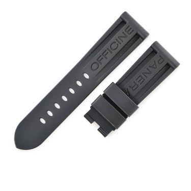パネライ PANERAI 純正 ルミノール用 ラバーバンド ブラック ラバー 腕時計パーツ 未使用 替え ベルト ストラップ バックル用 予備 交換 スペア 24ｍｍ ブラック