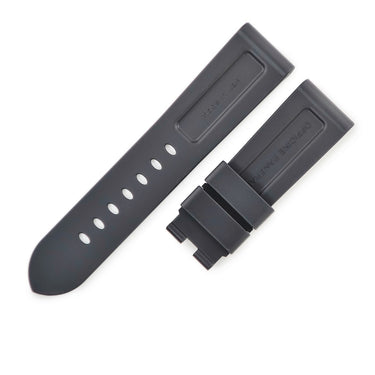 パネライ PANERAI 純正 ルミノール用 ラバーバンド ブラック ラバー 腕時計パーツ 未使用 替え ベルト ストラップ バックル用 予備 交換 スペア 24ｍｍ ブラック