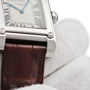 腕時計 カルティエ Cartier タンク アビス CPCP W1529651 手巻き メンズ Pt950無垢 プラチナ ギョウシェ 角型 青針 ローマ数字