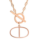 エルメス HERMES シェーヌダンクル ヴェルソ ホワイトXローズゴールド K18PG セラミック ネックレス ピンクゴールド