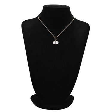 エルメス HERMES シェーヌダンクル ヴェルソ ホワイトXローズゴールド K18PG セラミック ネックレス ピンクゴールド