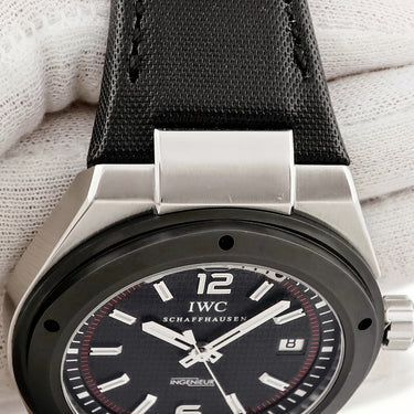 腕時計 IWC IWC インヂュニア オートマチック IW323401 自動巻き メンズ ブラック デイト シースルーバック