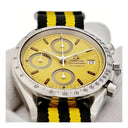 腕時計 オメガ OMEGA スピードマスター デイト ミハエル シューマッハ 1stモデル 3511.12 自動巻き メンズ イエロー クロノグラフ