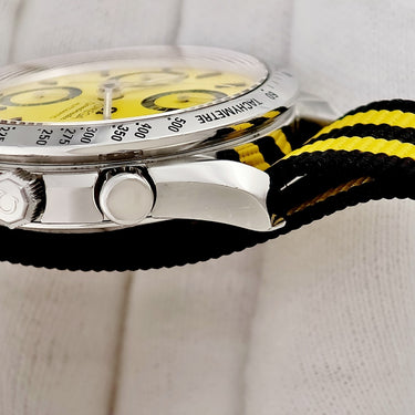 腕時計 オメガ OMEGA スピードマスター デイト ミハエル シューマッハ 1stモデル 3511.12 自動巻き メンズ イエロー クロノグラフ