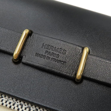 エルメス HERMES エールバッグジップ ミニ 20 ルトゥルネ ブラック×エクリュ トワルアッシュ ヴァッシュハンター ショルダーバッグ ゴールド金具 新品 未使用 トワルH