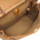 エルメス HERMES エールバッグジップPM 31 チャイ×フォーブ トワルミリタリー ヴァッシュハンター 2WAYバッグ ゴールド金具 茶 トワルミリテール