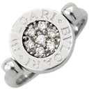 ブルガリ BVLGARI ブルガリブルガリ フリップ ホワイトゴールド K18WG ダイヤモンド オニキス リング 指輪 18K 750 18金 1Pダイヤ 5号