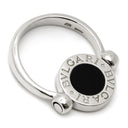 ブルガリ BVLGARI ブルガリブルガリ フリップ ホワイトゴールド K18WG ダイヤモンド オニキス リング 指輪 18K 750 18金 1Pダイヤ 5号