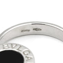ブルガリ BVLGARI ブルガリブルガリ フリップ ホワイトゴールド K18WG ダイヤモンド オニキス リング 指輪 18K 750 18金 1Pダイヤ 5号