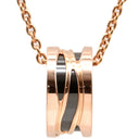 ブルガリ BVLGARI ビーゼロワン レジェンド ネックレス 356118 ピンクゴールドXブラック K18PG セラミック ネックレス B-zero1 ペンダント 18K 750PG 黒
