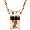 ブルガリ BVLGARI ビーゼロワン レジェンド ネックレス 356118 ピンクゴールドXブラック K18PG セラミック ネックレス B-zero1 ペンダント 18K 750PG 黒