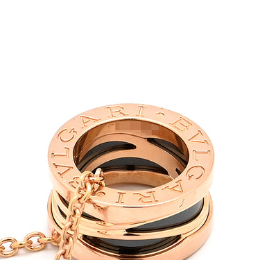 ブルガリ BVLGARI ビーゼロワン レジェンド ネックレス 356118 ピンクゴールドXブラック K18PG セラミック ネックレス B-zero1 ペンダント 18K 750PG 黒