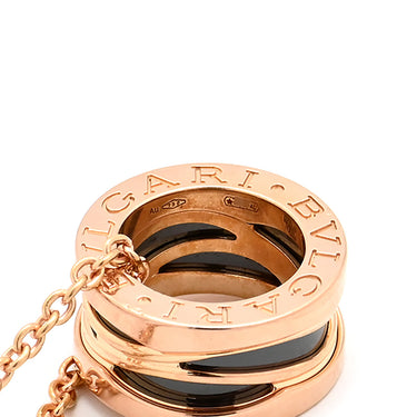 ブルガリ BVLGARI ビーゼロワン レジェンド ネックレス 356118 ピンクゴールドXブラック K18PG セラミック ネックレス B-zero1 ペンダント 18K 750PG 黒