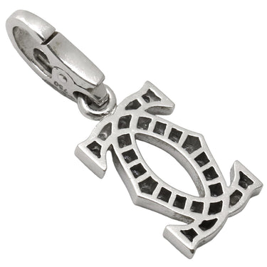 カルティエ Cartier C2 2Cチャーム ダイヤ ホワイトゴールド K18WG ダイヤモンド ペンダントトップ Cドゥ ネックレストップ 750 18K 18金