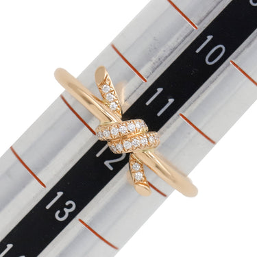 ティファニー Tiffany & Co ノット ダイヤリング 69346855 イエローゴールド K18PG ダイヤモンド リング 指輪 750AU K18 PG イエローゴールド ダイヤモンド 12号