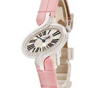 腕時計 カルティエ Cartier デリス ドゥ カルティエ SM WG800014 クオーツ レディース K18WG無垢 純正ダイヤ ローマン オーバル