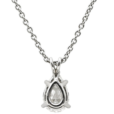 ハリーウィンストン Harry Winston ソリティア PIDPPS007SI プラチナシルバー Pt950 ダイヤモンド ネックレス ペアシェイプカット