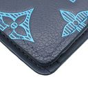 ルイヴィトン LOUIS VUITTON ポルトフォイユ ミュルティプル M82323 ネイビーリバーブルー モノグラムシャドウレザー 二つ折り財布 紺 青