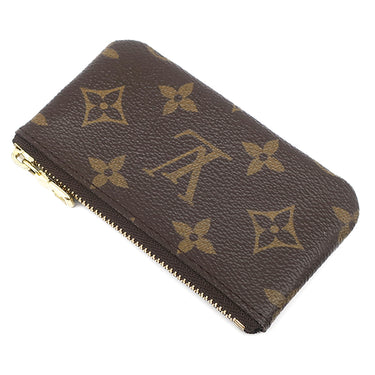 ルイヴィトン LOUIS VUITTON ポシェット クレ M62650 モノグラム モノグラムキャンバス コインケース ゴールド金具 茶 キーチェーン付き