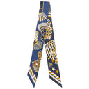 エルメス HERMES ツイリー マリン×ゴールド×ブロン シルク スカーフ 【EPAULETTES DE GALA/式典肩章】