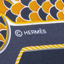 エルメス HERMES ツイリー マリン×ゴールド×ブロン シルク スカーフ 【EPAULETTES DE GALA/式典肩章】