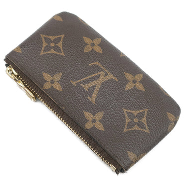 ルイヴィトン LOUIS VUITTON ポシェット クレ M62650 モノグラム モノグラムキャンバス コインケース ゴールド金具 茶 キーチェーン付き