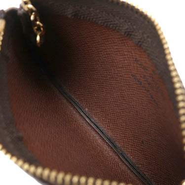 ルイヴィトン LOUIS VUITTON ポシェット クレ M62650 モノグラム モノグラムキャンバス コインケース ゴールド金具 茶 キーチェーン付き