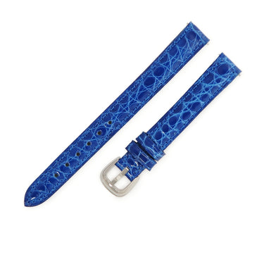 フランクミュラー FRANCK MULLER 純正 2500 2502 トノウカーベックス用 クロコバンド ブルー クロコダイル ステンレススチール 腕時計パーツ 未使用 ベルト 11mm ブルー 青 尾錠付き SS