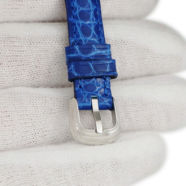 フランクミュラー FRANCK MULLER 純正 2500 2502 トノウカーベックス用 クロコバンド ブルー クロコダイル ステンレススチール 腕時計パーツ 未使用 ベルト 11mm ブルー 青 尾錠付き SS