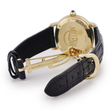 腕時計 オーデマピゲ AUDEMARS PIGUET ミレネリー 77161BA.O.0001CR 自動巻き レディース OH済 K18YG無垢 楕円形 デイト アラビア バー