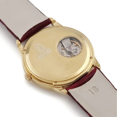 腕時計 ピアジェ PIAGET グベナー 15970 手巻き メンズ レディース OH済 K18YG無垢 スモールセコンド アイボリー ローマ数字