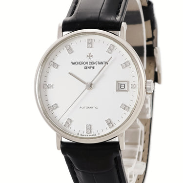 腕時計 ヴァシュロン・コンスタンタン VACHERON CONSTANTIN パトリモニー 42002/000G-8927 自動巻き メンズ OH済 K18WG無垢 純正ダイヤ ホワイト