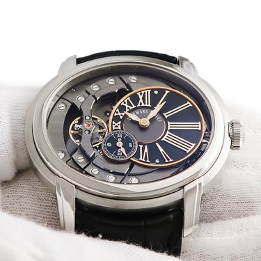 腕時計 オーデマピゲ AUDEMARS PIGUET ミレネリー 4101 15350ST.OO.D002CR.01 自動巻き メンズ スケルトン ローマン オフセンター スモセコ