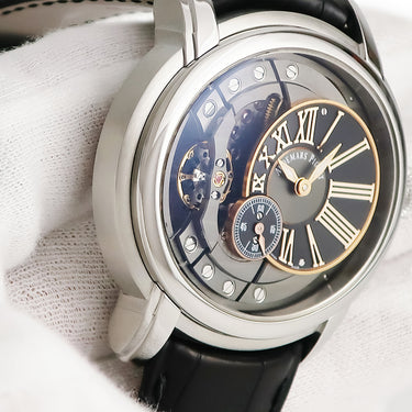 腕時計 オーデマピゲ AUDEMARS PIGUET ミレネリー 4101 15350ST.OO.D002CR.01 自動巻き メンズ スケルトン ローマン オフセンター スモセコ