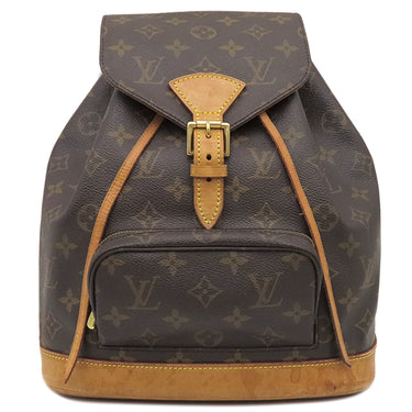 ルイヴィトン LOUIS VUITTON モンスリ MM M51136 モノグラム モノグラムキャンバス リュック・デイパック ゴールド金具 茶 バッグパック