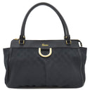 グッチ GUCCI アビー 189831 ブラック GGキャンバス ハンドバッグ シャンパンゴールド金具 黒 トートバッグ