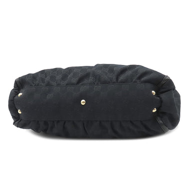 グッチ GUCCI アビー 189831 ブラック GGキャンバス ハンドバッグ シャンパンゴールド金具 黒 トートバッグ