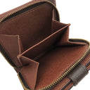 ルイヴィトン LOUIS VUITTON コンパクトジップ M61667 モノグラム モノグラムキャンバス 二つ折り財布 ゴールド金具 茶