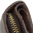 ルイヴィトン LOUIS VUITTON コンパクトジップ M61667 モノグラム モノグラムキャンバス 二つ折り財布 ゴールド金具 茶